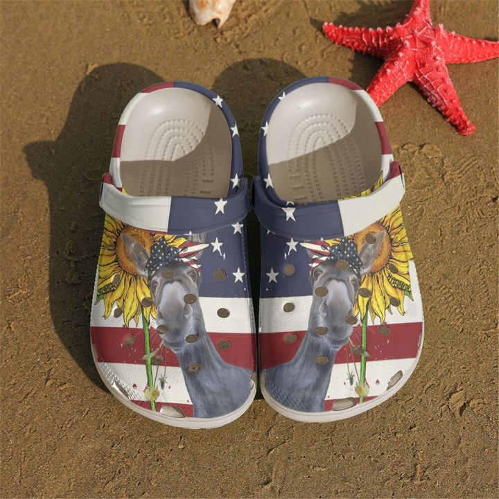 Donkey American Flag Crocs Clog Shoes 9 Donkey American Flag Crocs Clog Shoes