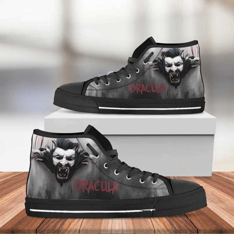 Dracula Horror Custom Halloween Movie High Top Shoes