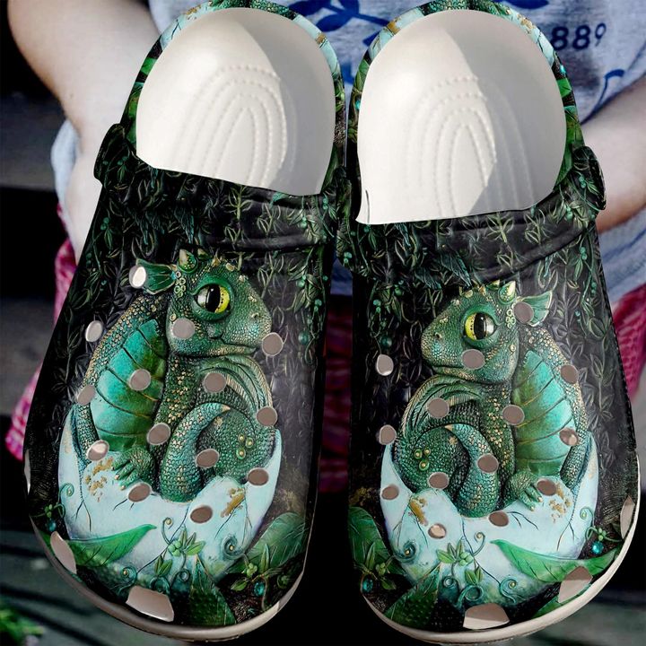 Dragon Baby Green Crocs Clog Shoes 15 Dragon Baby Green Crocs Clog Shoes