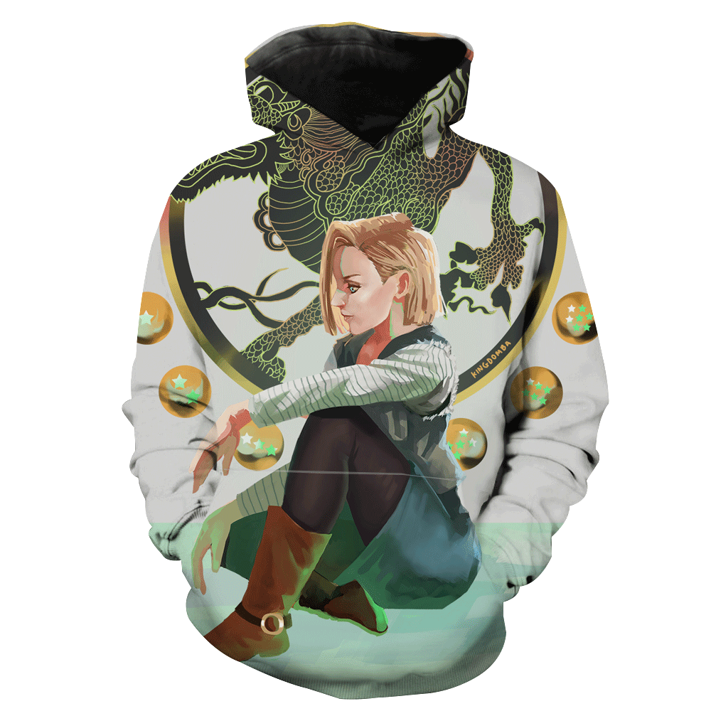 Dragon Ball Android Hoodie 3D 1 Dragon Ball Android Hoodie 3D