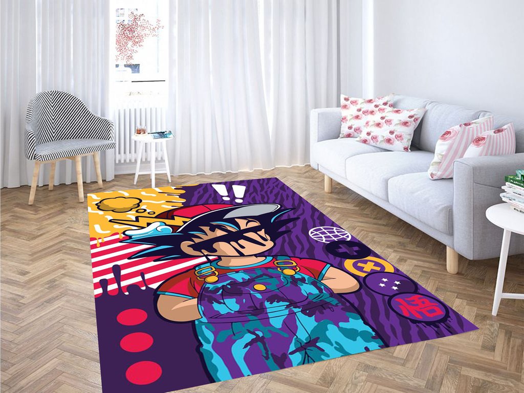 Dragon Ball Z Pop Art Wallpaper Living Room Modern Carpet Rug
