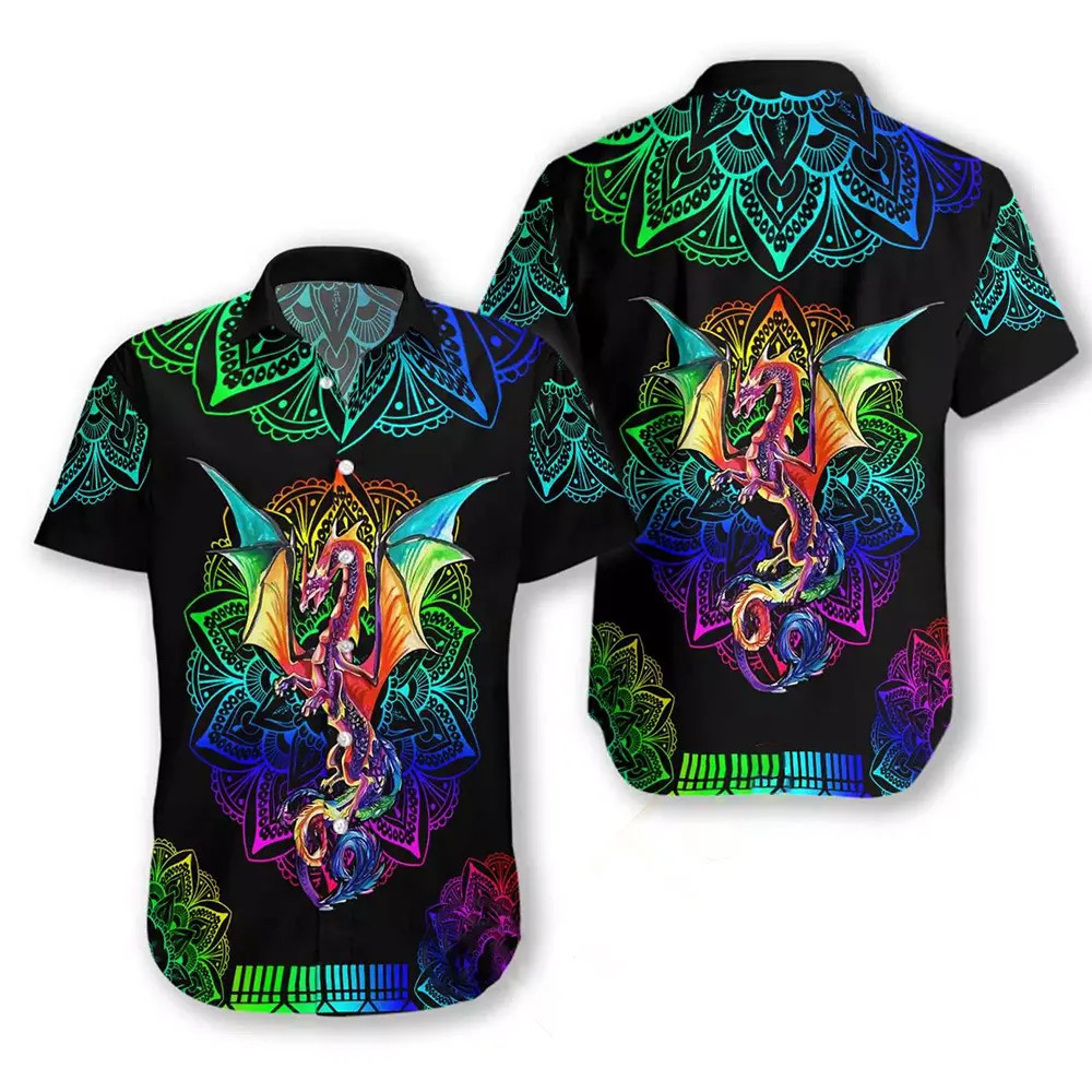 Dragon Mandala Hawaiian shirts