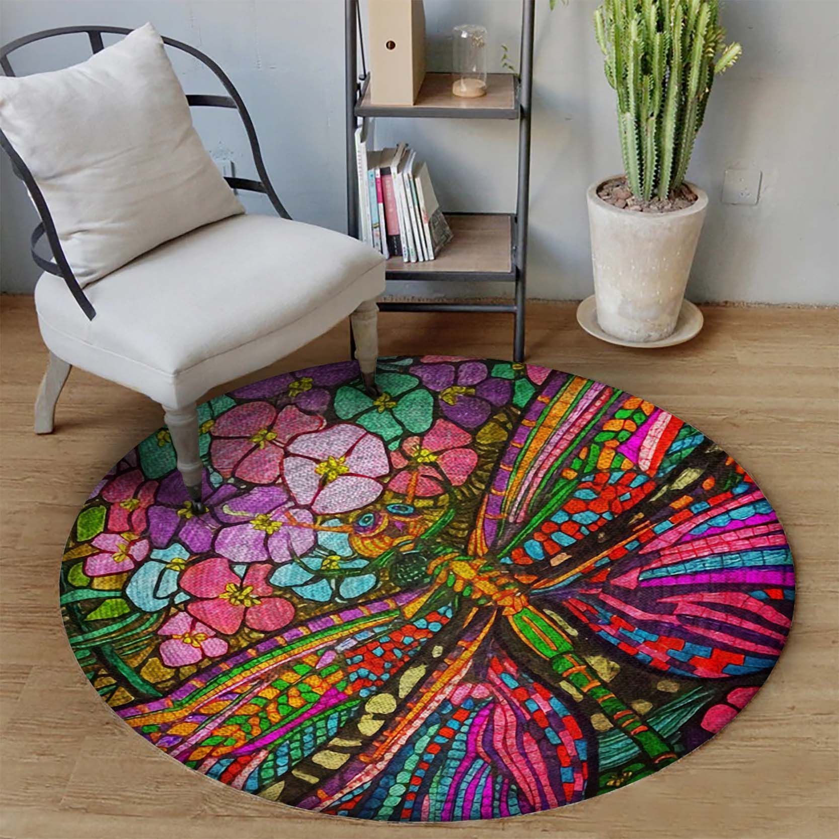 Dragonfly Limited Edition Round Rug