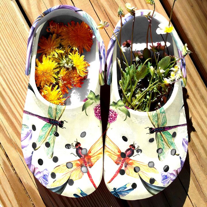 Dragonfly Live In The Moment Crocs Clog Shoes
