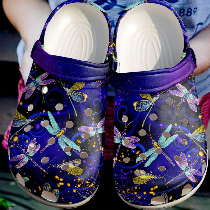 Dragonfly Moonlit Flight Crocs Clog Shoes
