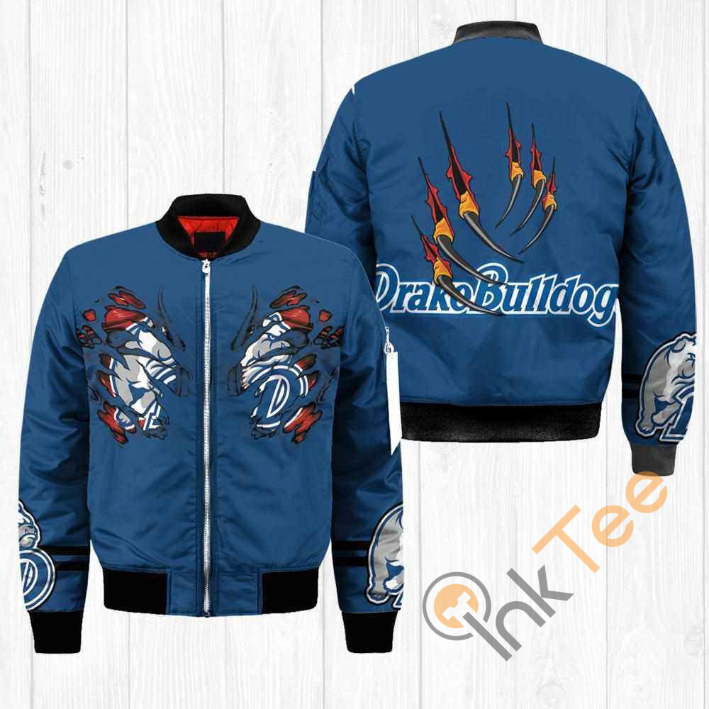 Drake Bulldogs NCAA Claws Apparel Best Christmas Gift For Fans Bomber Jacket