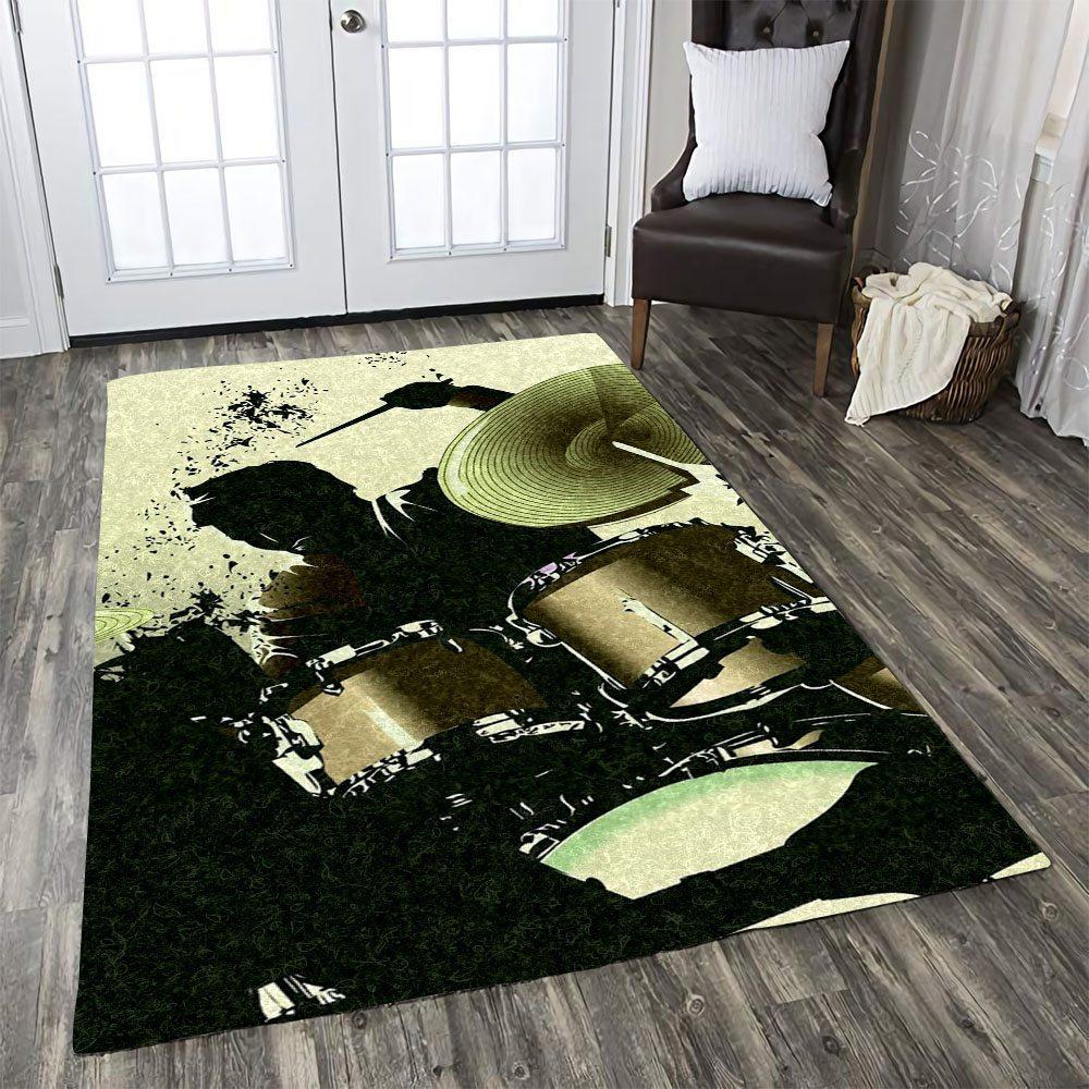 Monochrome Drummer On Stage Limited Edition Rug