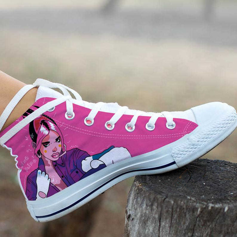 Dua Lipa Custom Painted Music High Top Shoes
