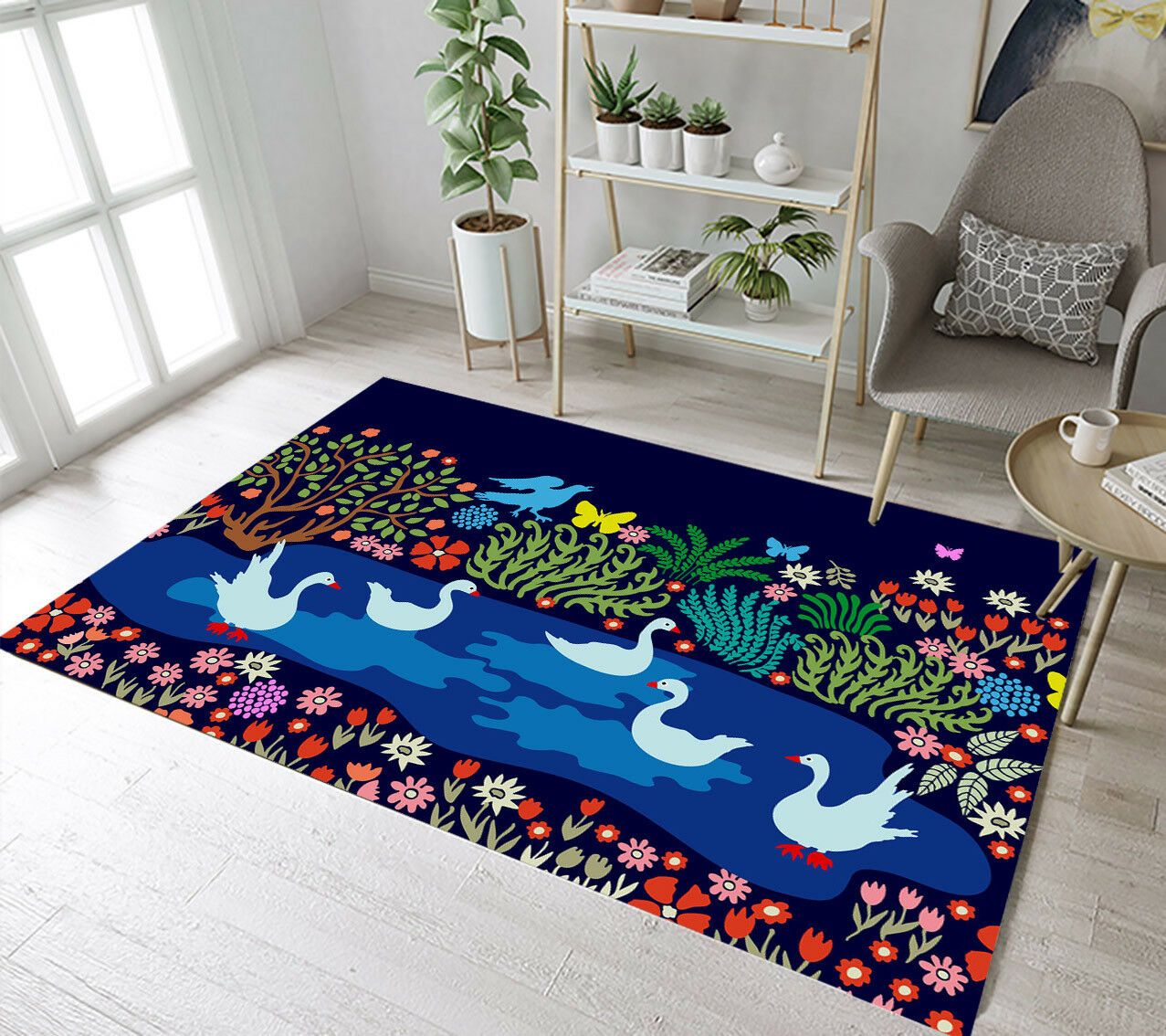 Ducks Swimming In The Pond Limited Edition Rug