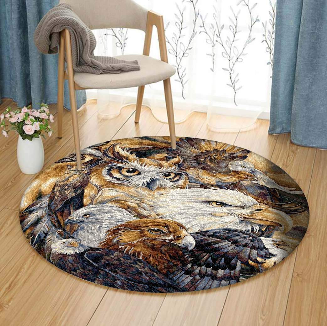 Eagle And Owl Limited Edition Round Rug