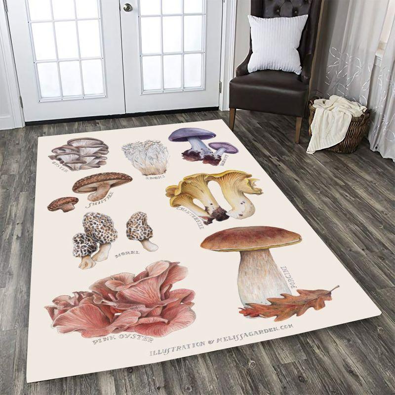 Edible Mushroom Rectangle Limited Edition Rug 1 Edible Mushroom Rectangle Limited Edition Rug