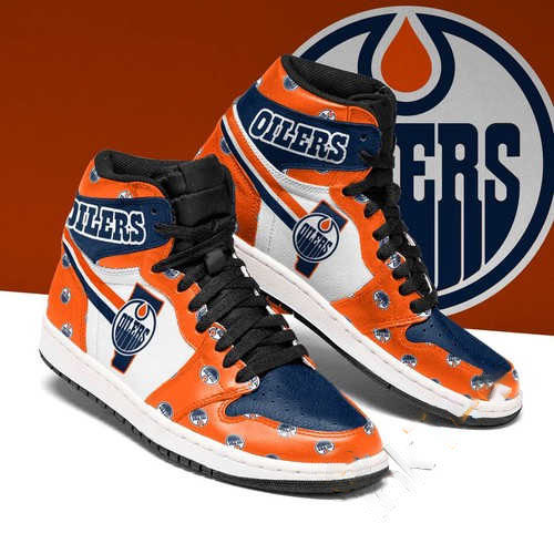 Edmonton Oilers High Top Jordan Custom Air Jordan Shoes