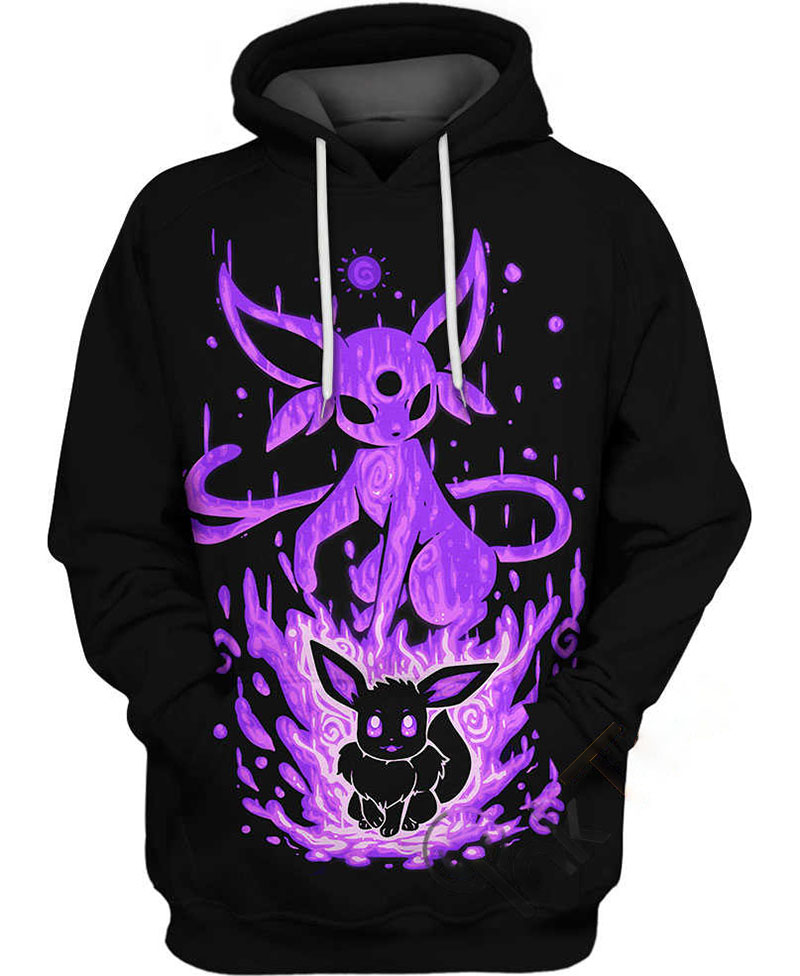 Eevee And Espeon Pokemon Hoodie 3D