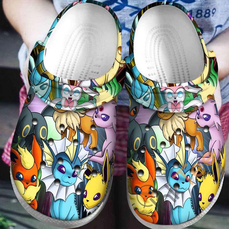 Eevee Collab Pokemon Crocs Clog Shoes 7 Eevee Collab Pokemon Crocs Clog Shoes
