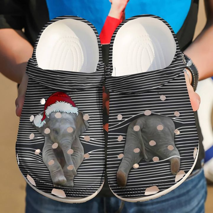 Elephant Christmas Crocs Clog Shoes