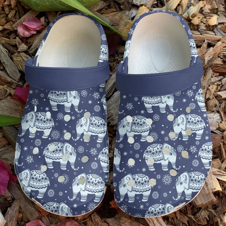 Elephant Ethnic Crocs Clog Shoes