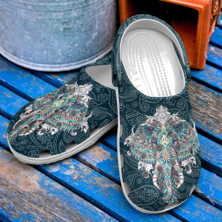 Elephant Hippie Elephant Crocs Clog Shoes