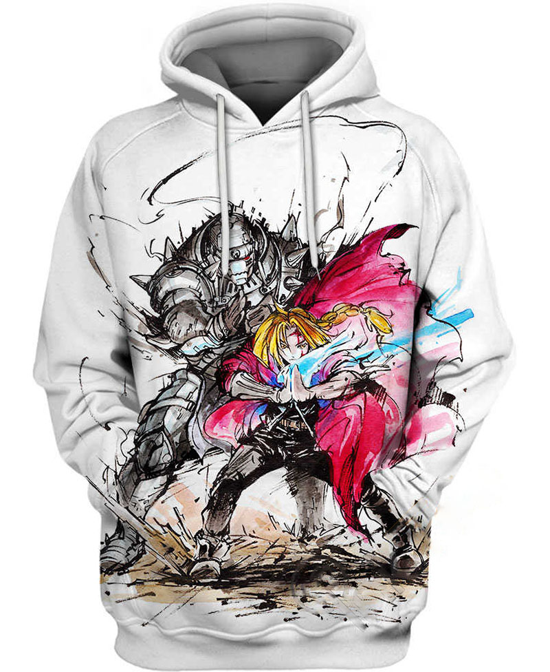 Elric Fullmetal Alchemist Hoodie 3D 7 Elric Fullmetal Alchemist Hoodie 3D