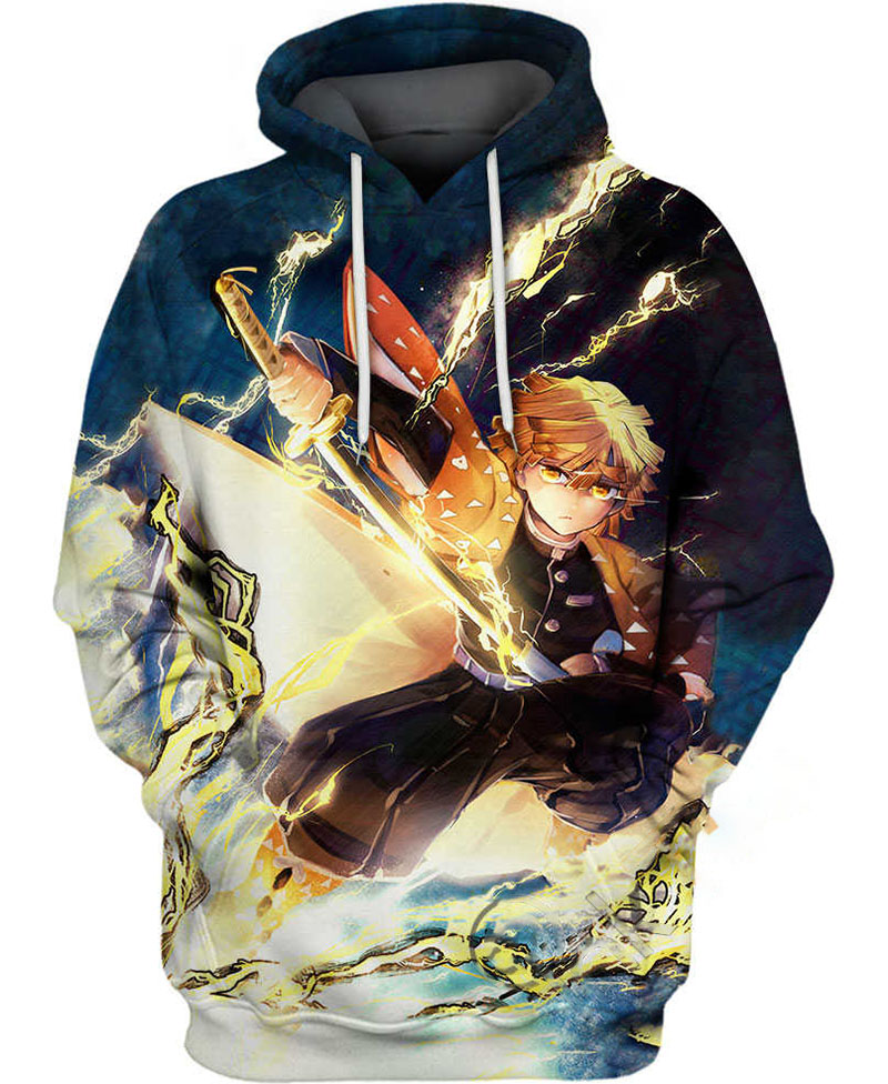 Emitting Fire And Thunder Hoodie 3D 4 Emitting Fire And Thunder Hoodie 3D