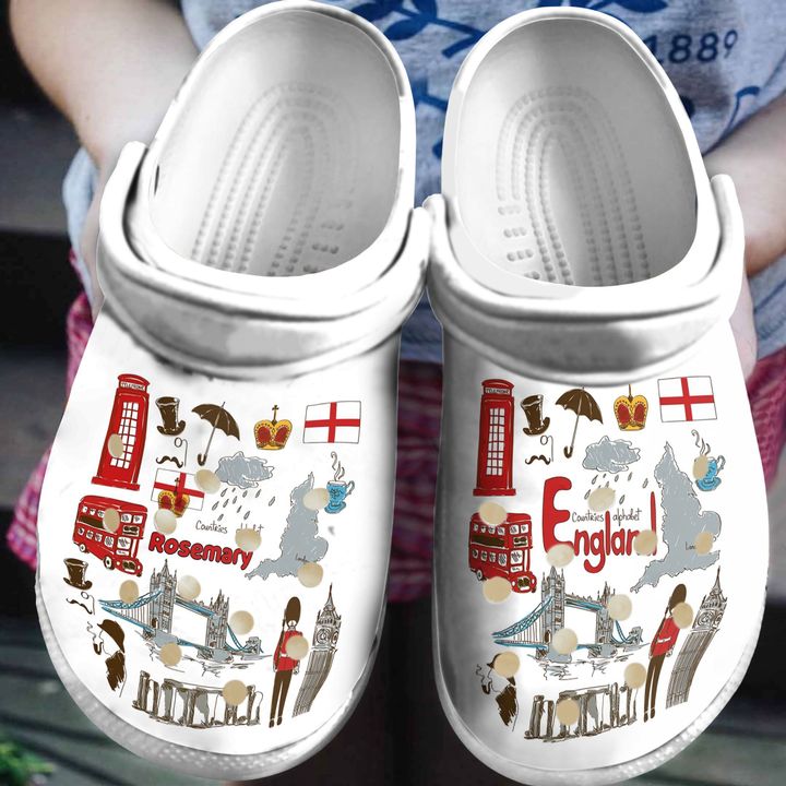 England Culture Crocs Clog Shoes