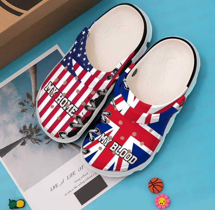 England My Home Blood Crocs Clog Shoes