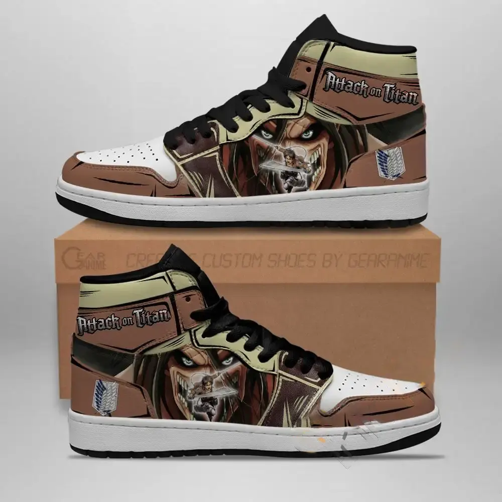 Eren Jeager And Titan Attack On Titan Anime Amazon Air Jordan Shoes
