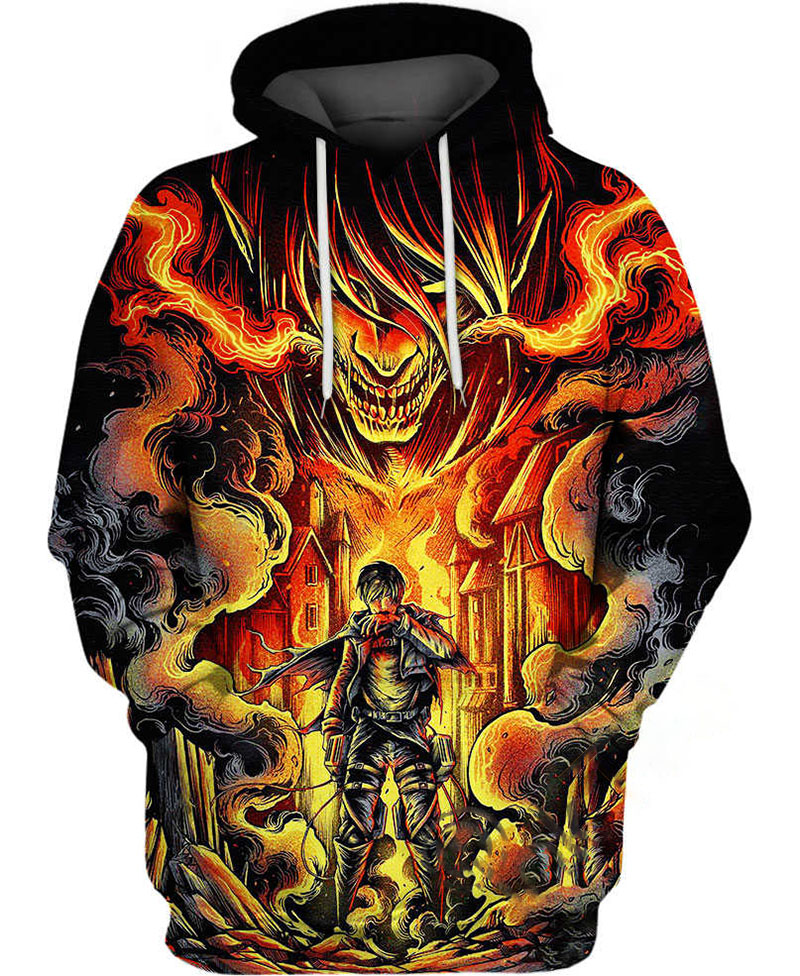 Eren Yeager Rise Up Hoodie 3D