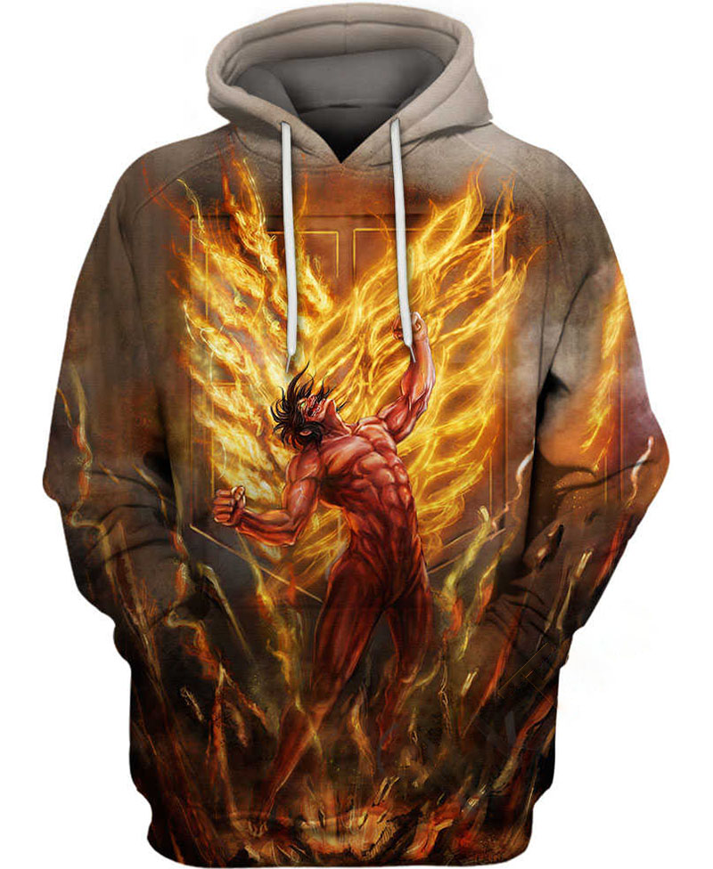 Eren Yeager Titan Hoodie 3D