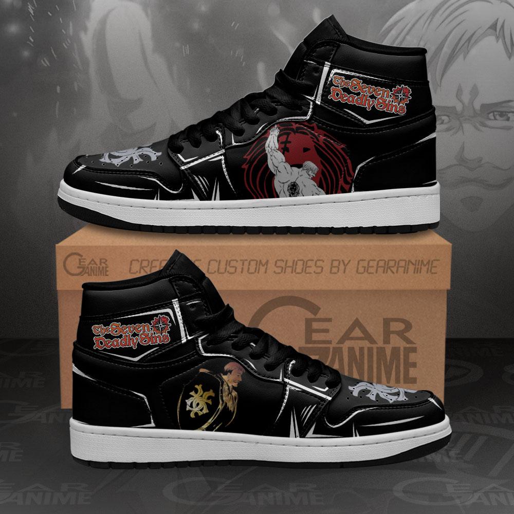 Escanor Sneakers Lion's Sin Of Pride Anime Air Jordan Shoes 4 Escanor Sneakers Lion’s Sin Of Pride Anime Air Jordan Shoes