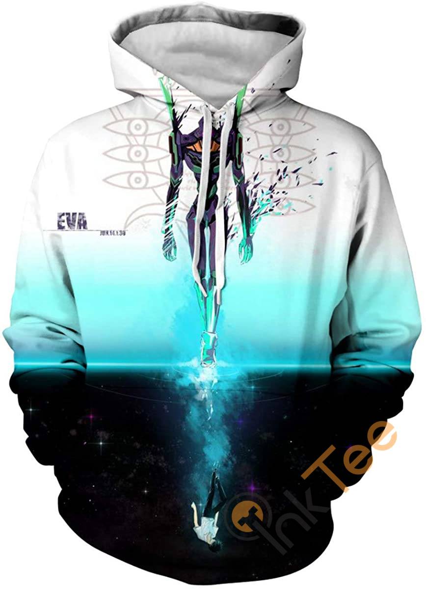 Evangelion Print Cosplay With Front Pocket Hoodie 3D