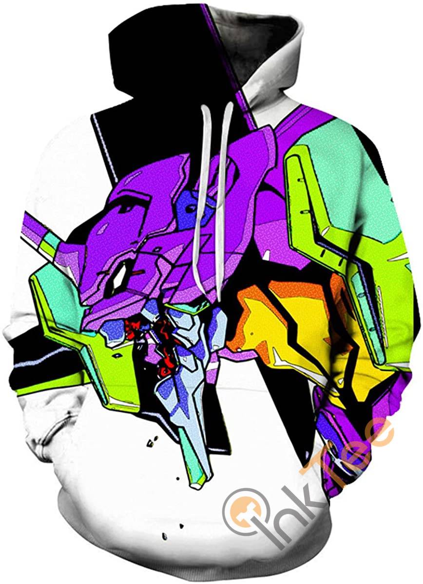 Evangelion Print Cosplay With Front Pocket Hoodie 3D 3 Evangelion Print Cosplay With Front Pocket Hoodie 3D