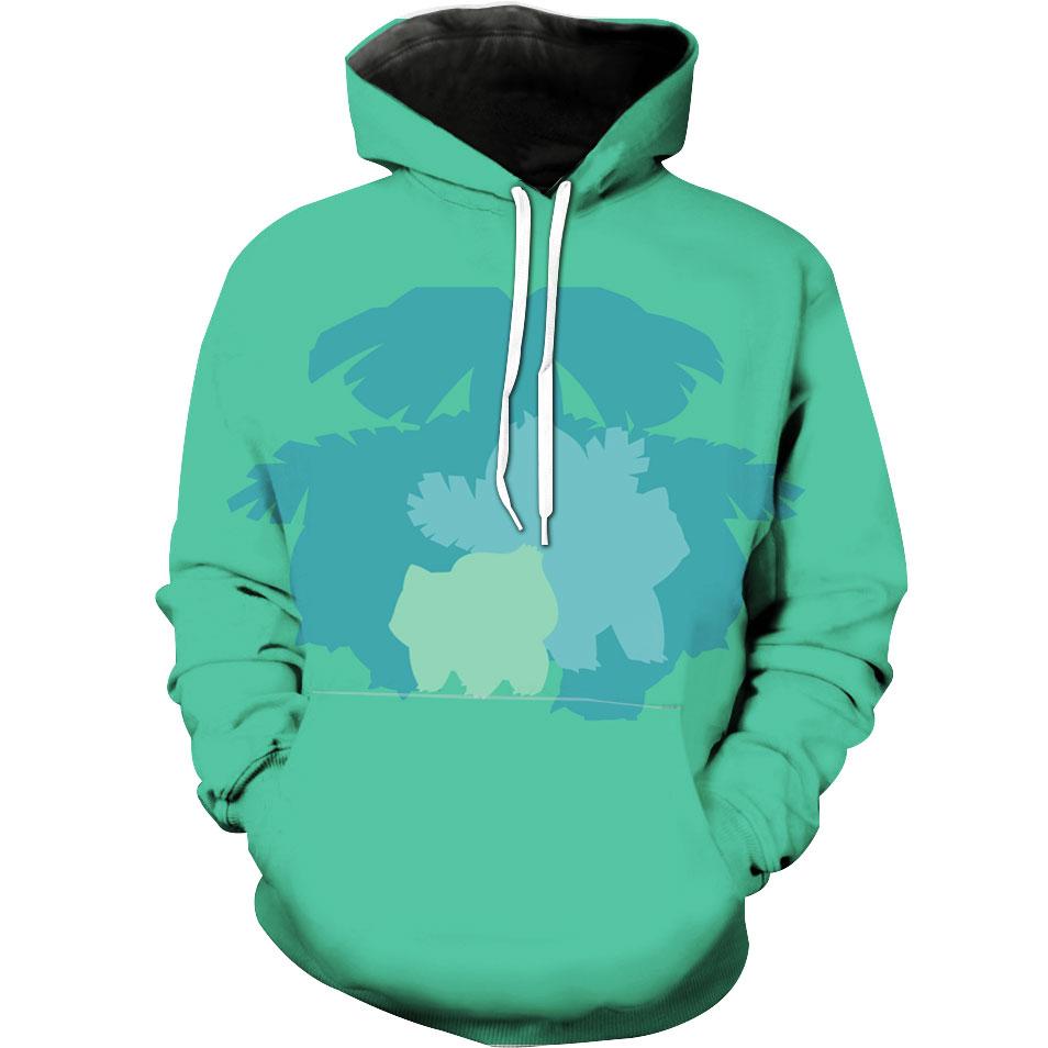 Evolution Of Bulbasaur Green Pokemon Green Hoodie 3D