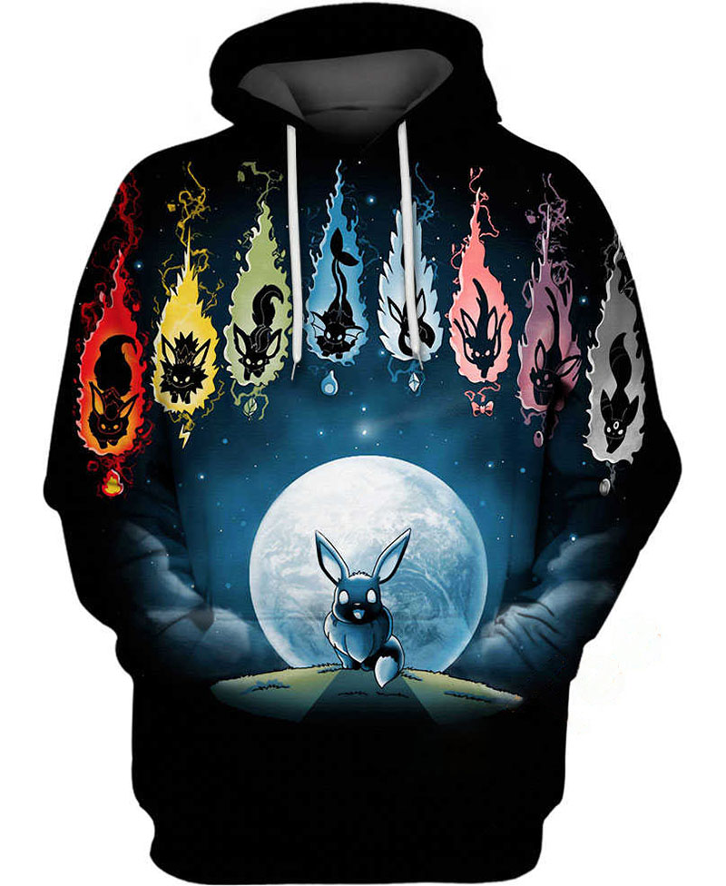 Evolutions Of Eevee Hoodie 3D 10 Evolutions Of Eevee Hoodie 3D