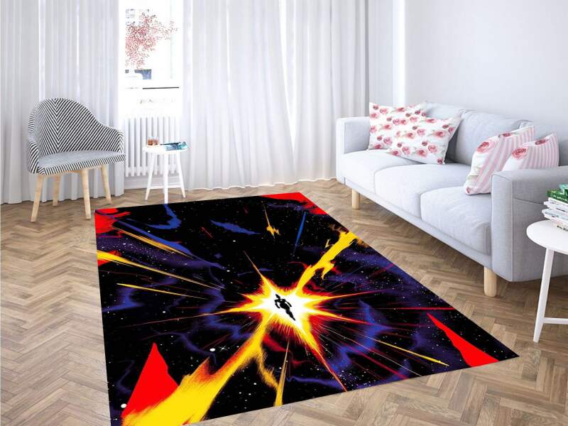 Explosion Captain Marvel Carpet Rug 1 Explosion Captain Marvel Carpet Rug