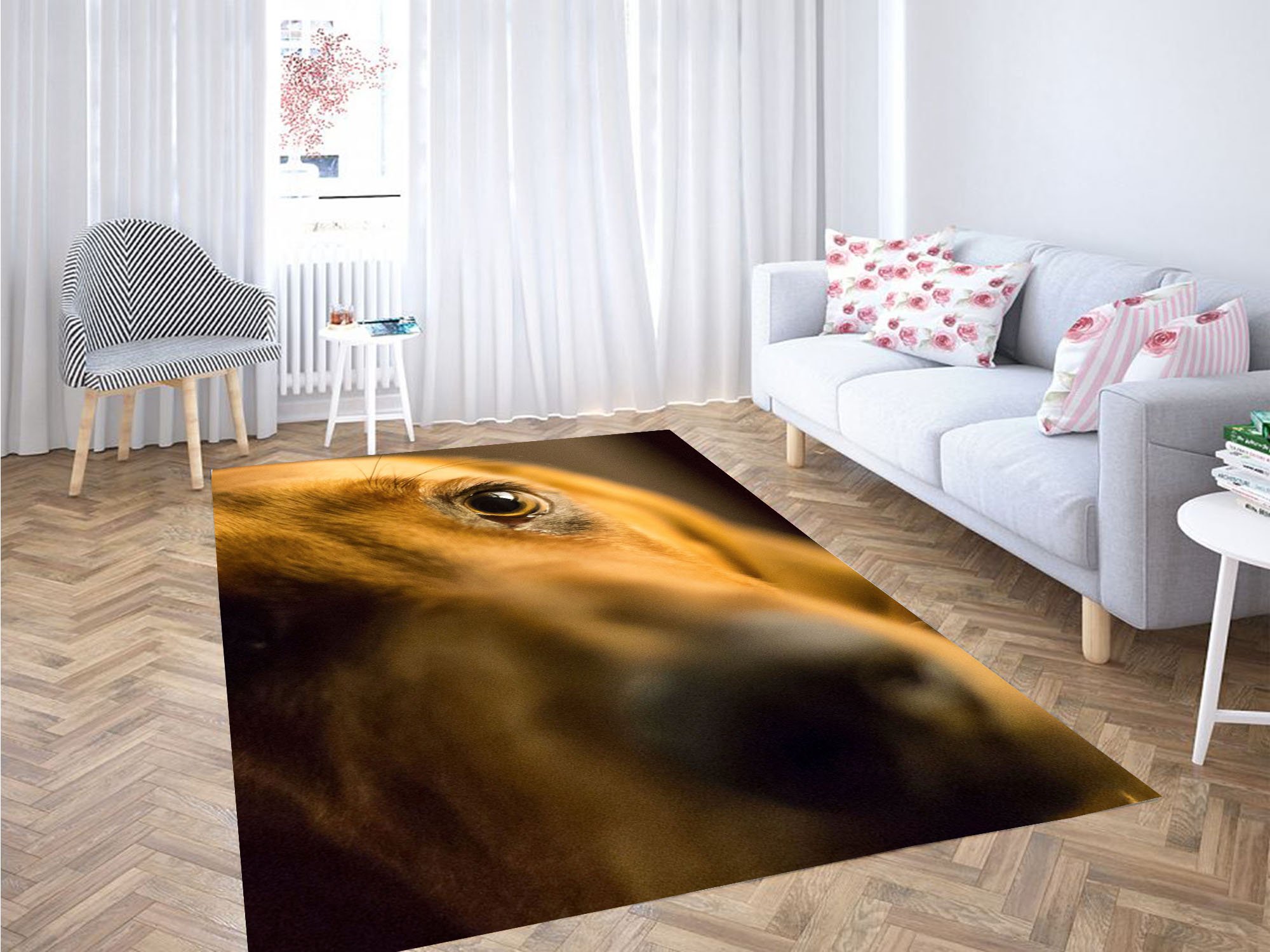 Eyes Of Brown Dog Carpet Rug