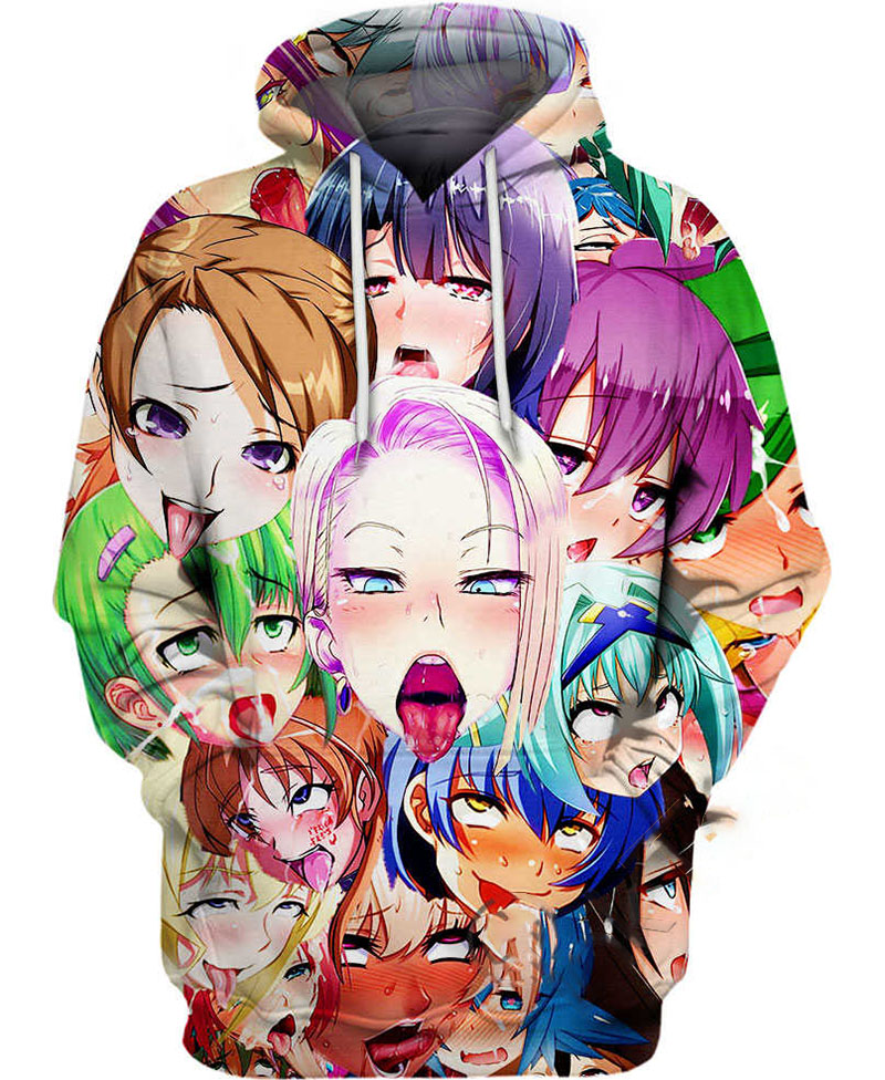 Facial Expression Ahegao Hoodie 3D 7 Facial Expression Ahegao Hoodie 3D