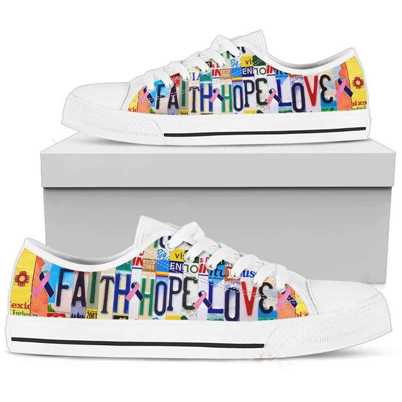 Faith Hope Love Thyroid Cancer Love Low Top Shoes