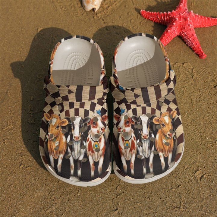 Farmer Caro Cow Crocs Clog Shoes
