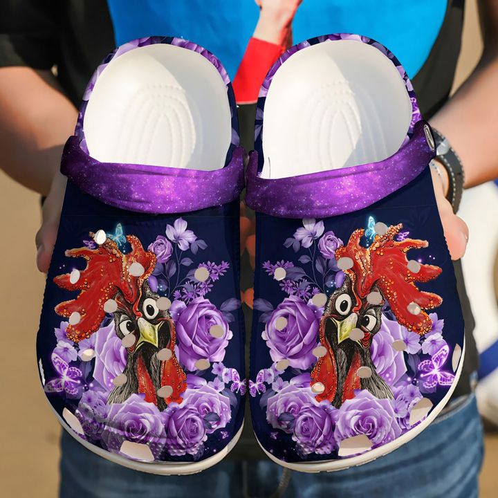 Farmer Floral Chicken Crocs Clog Shoes