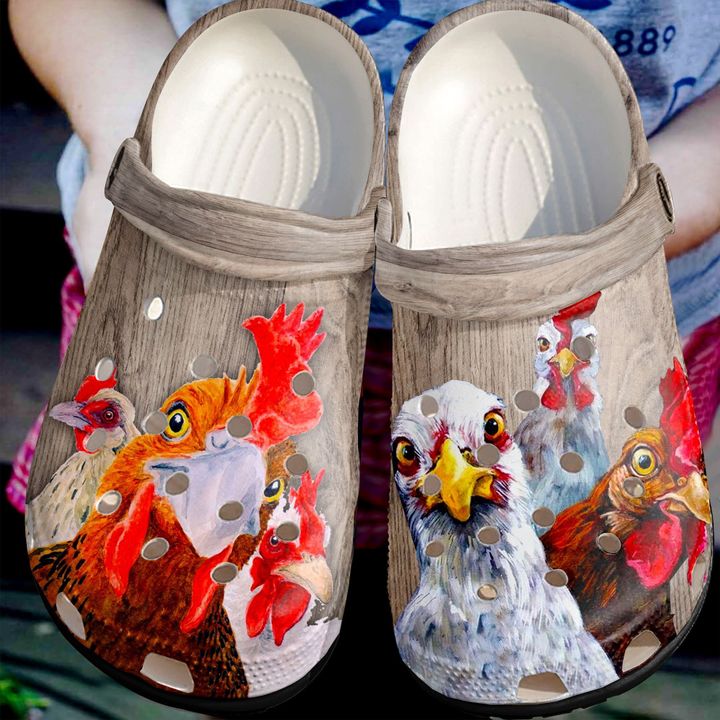 Farmer Lovely Chickens Crocs Clog Shoes 7 Farmer Lovely Chickens Crocs Clog Shoes