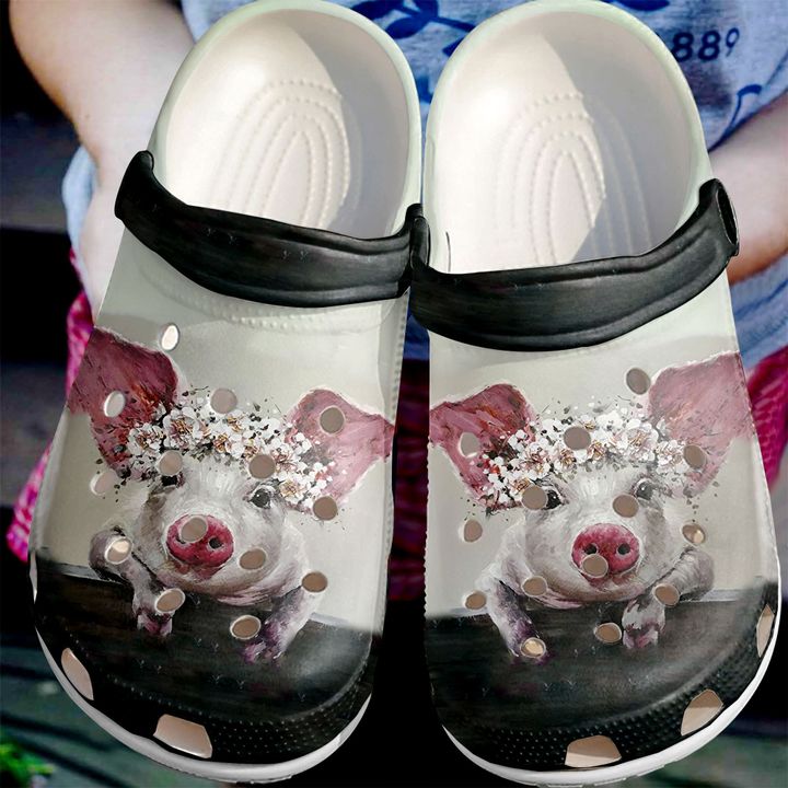 Farmer Pig Florals Crocs Clog Shoes 10 Farmer Pig Florals Crocs Clog Shoes