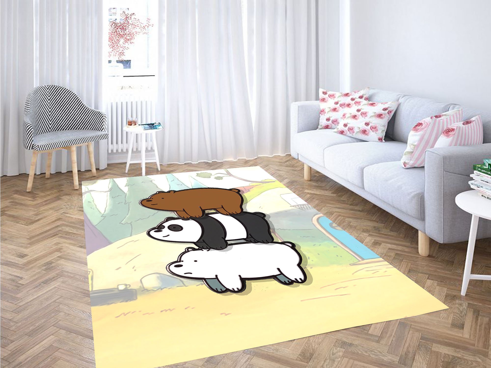 Fat We Bare Bears Carpet Rug