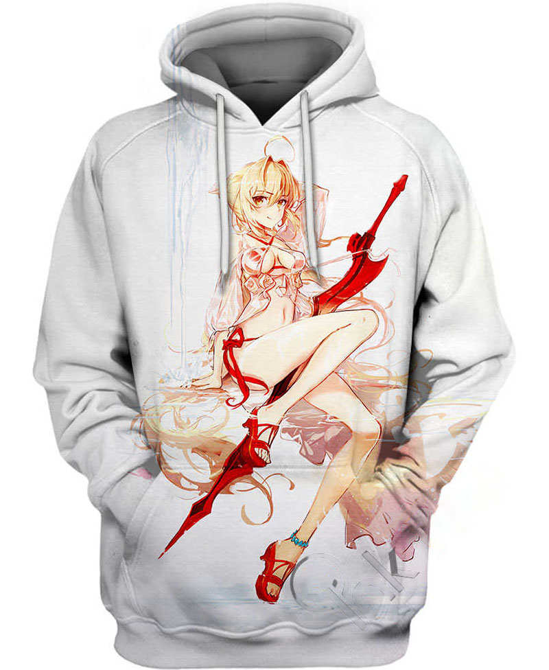 Fate Stay Night Saber Girl Hoodie 3D