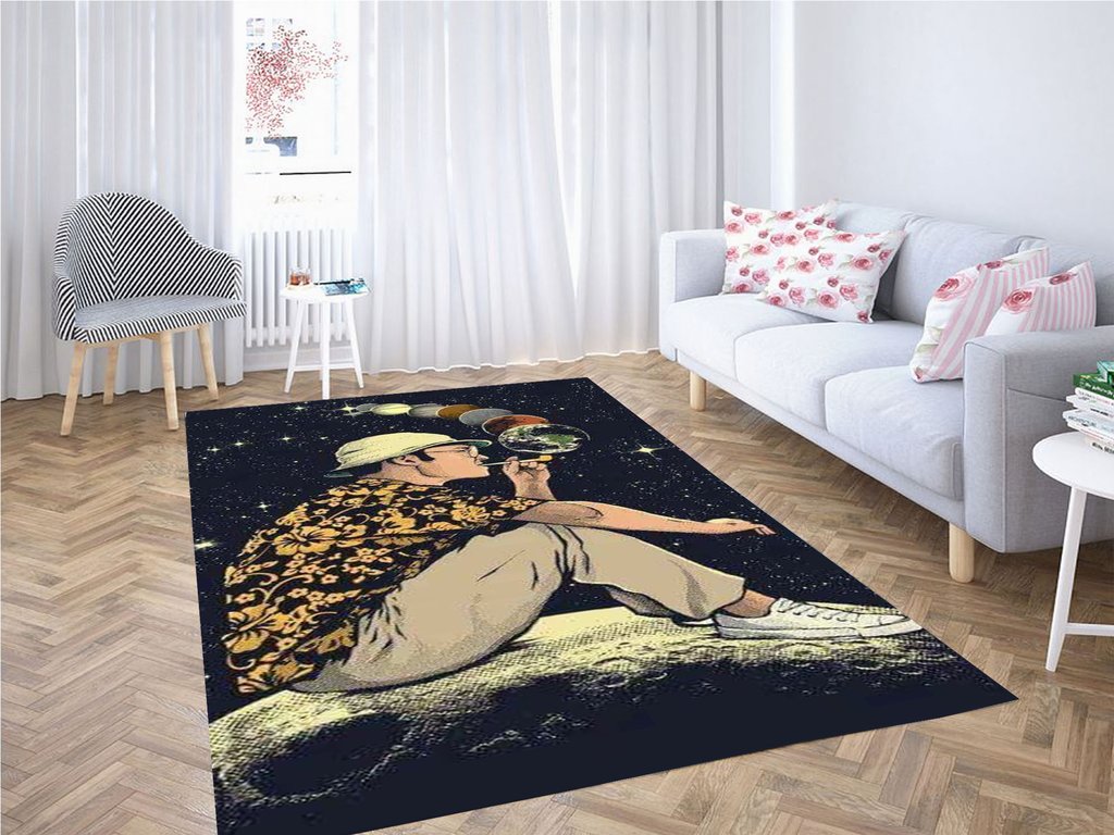 Fear & Loathing Galaxies Living Room Modern Carpet Rug