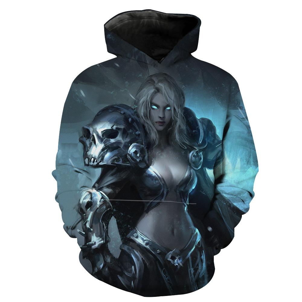 Female Lich King Arthas World Of Warcraft Hoodie 3D 2 Female Lich King Arthas World Of Warcraft Hoodie 3D