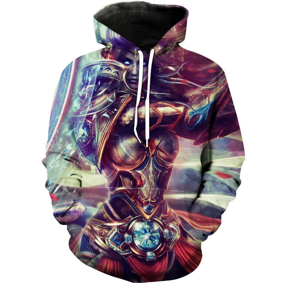 Female Warrior Fighter Fantasys Hoodie 3D