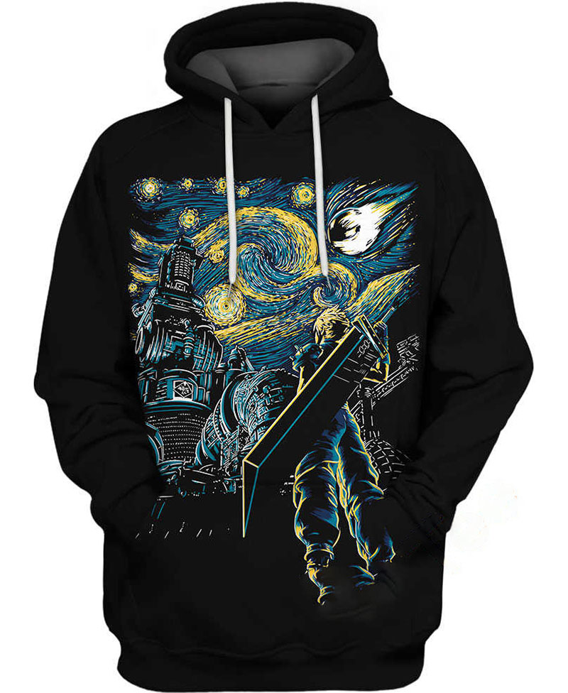 Final Fantasy Starry Night Hoodie 3D
