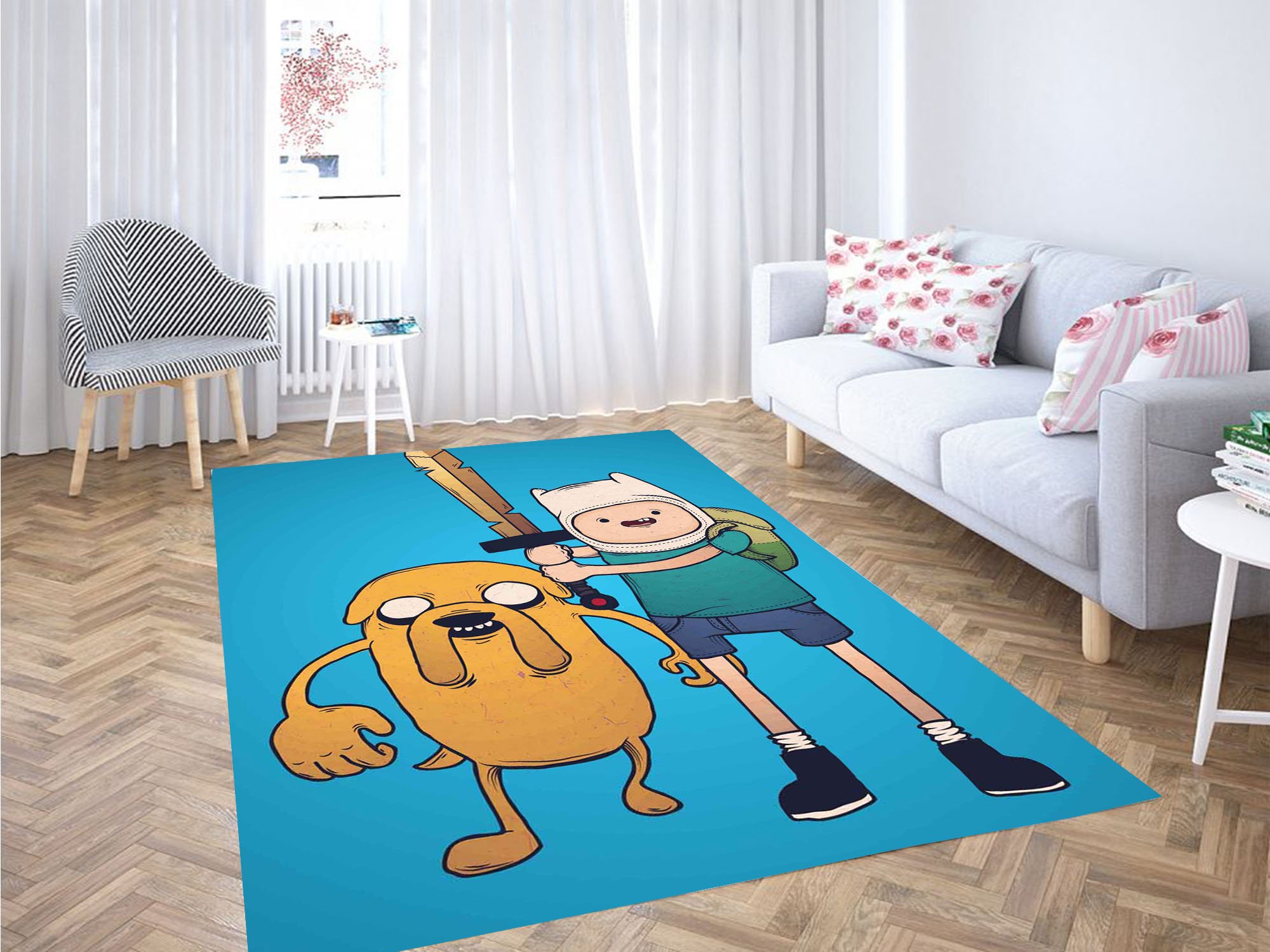 Finn And Jack Pose Carpet Rug 2 Finn And Jack Pose Carpet Rug