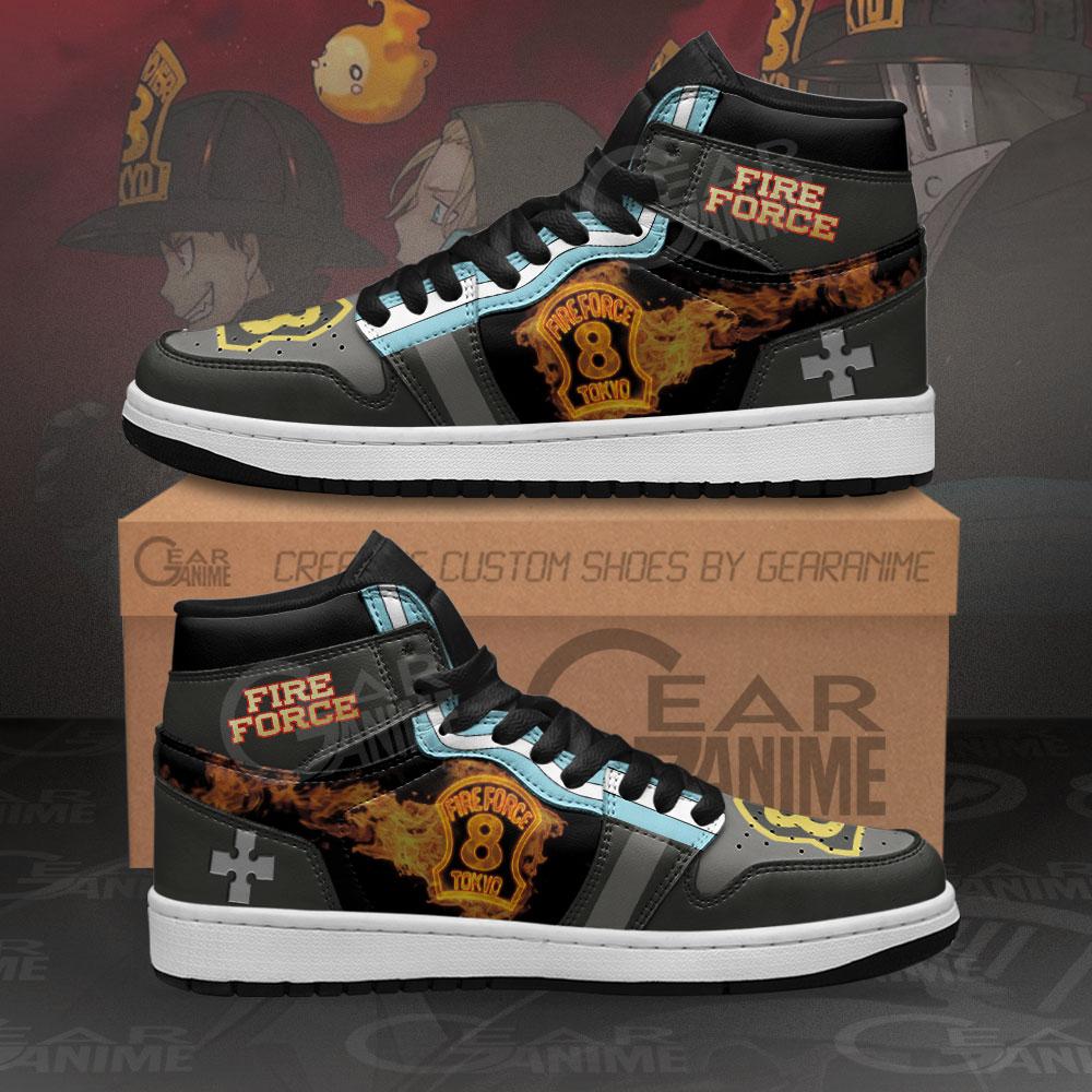 Fire Force Company Sneakers Custom Anime Air Jordan Shoes