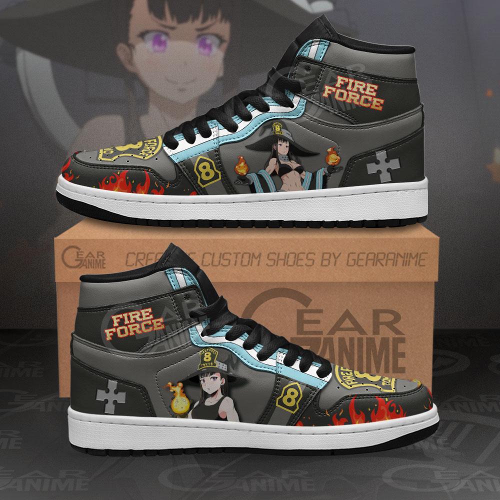 Fire Force Maki Oze Sneakers Custom Anime Air Jordan Shoes